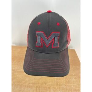 Ole Miss Rebels Zephyr Charcoal Red Logo Trucker Hat Baseball Cap Adjustable